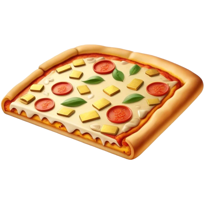 Pizza with gold bars emoji