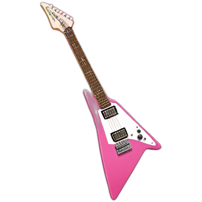 pink flying v guitar emoji