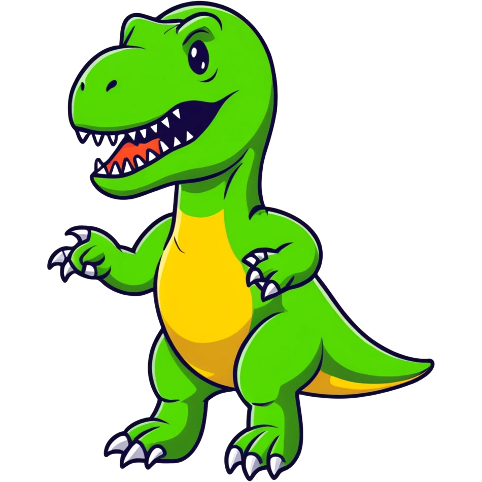 man T-Rex cartoon sticker emoji
