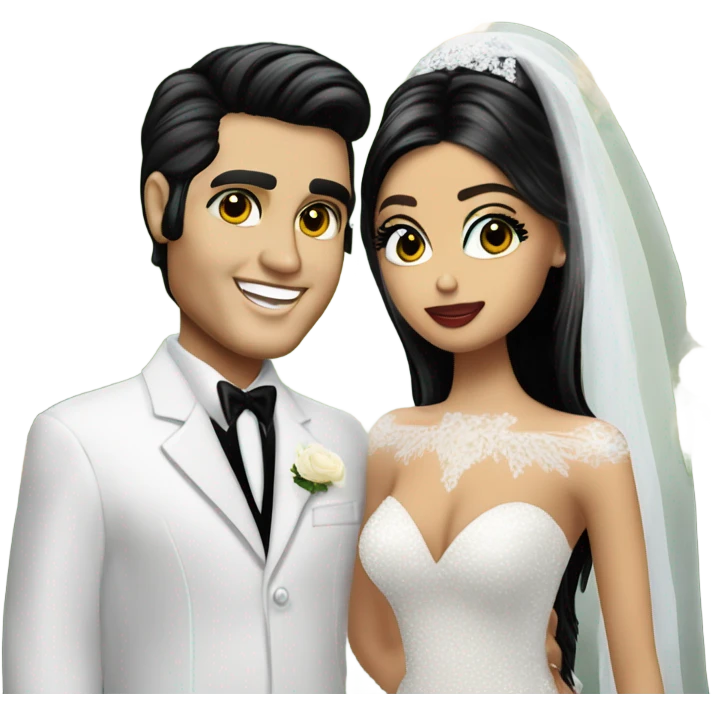 elvis presley and cindy kimberly together at their wedding  emoji