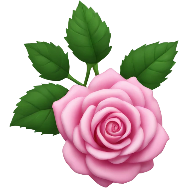Pink rose emoji