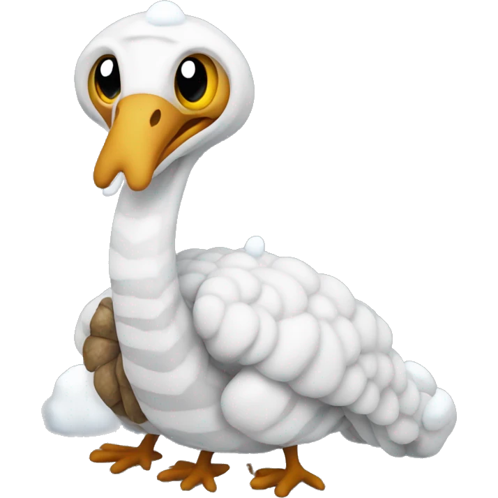 Snake Turkey in the snow emoji