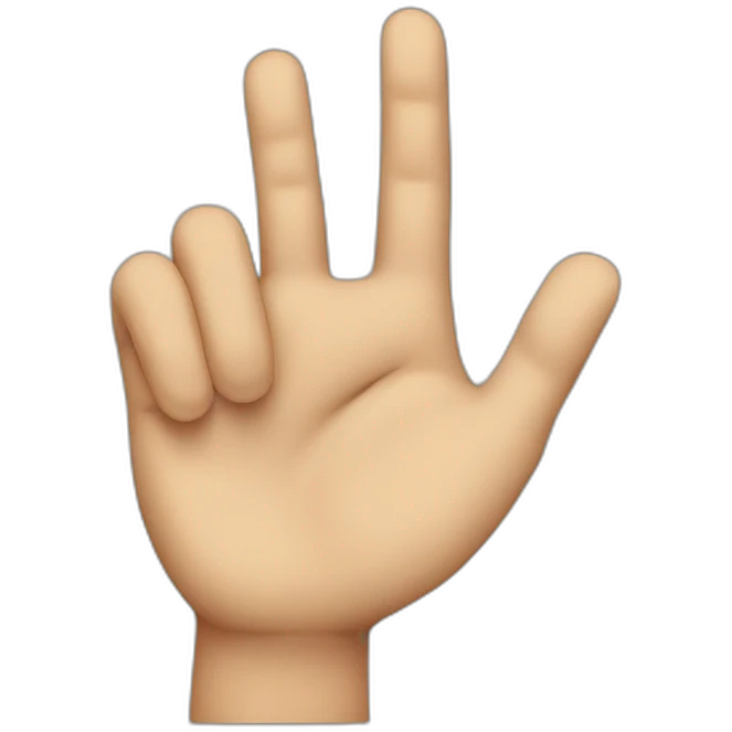 LA sign with one hand emoji