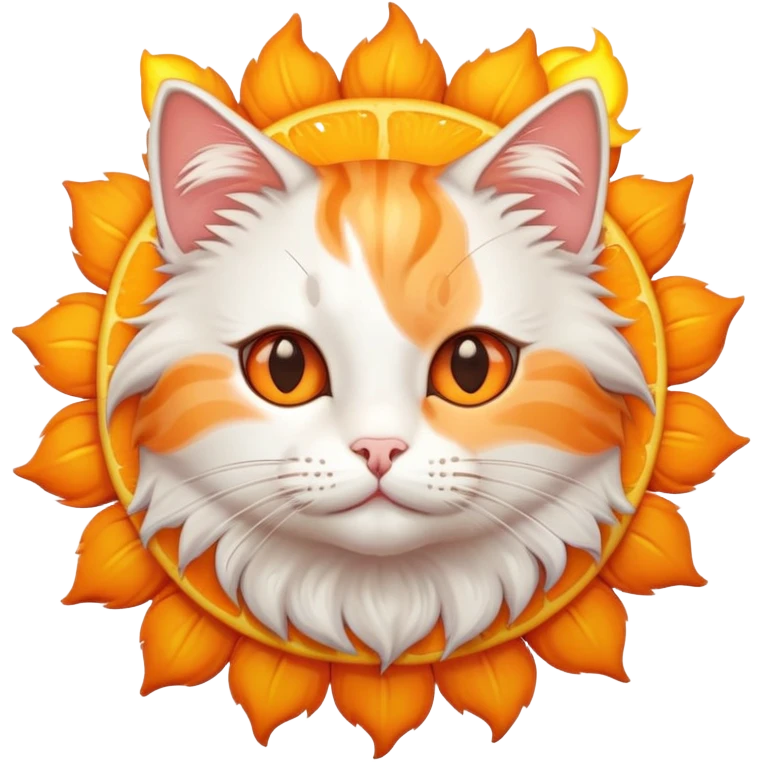 Cat on sun emoji