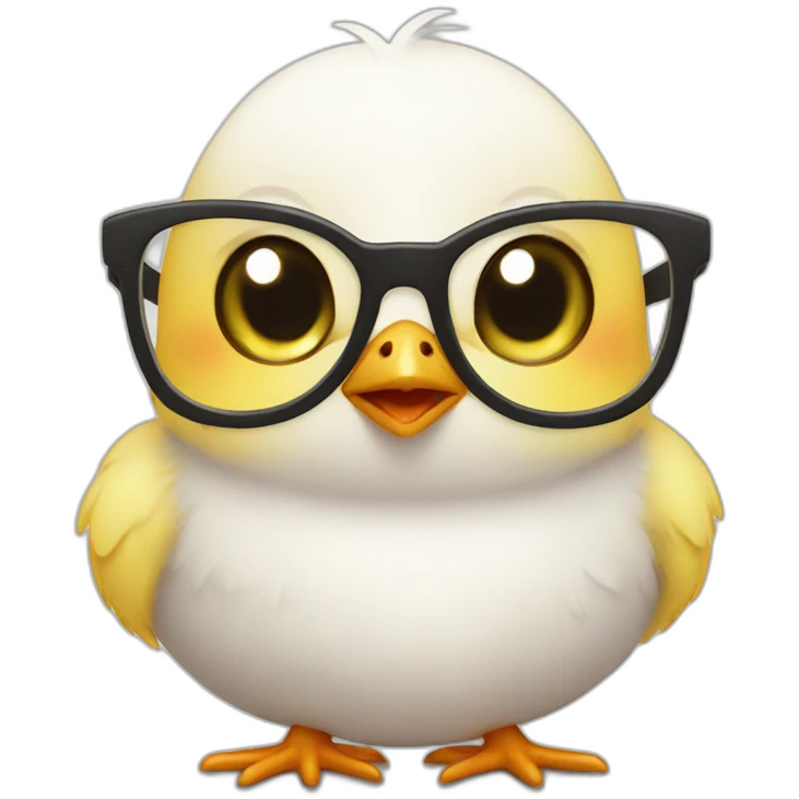 baby chick with specs emoji