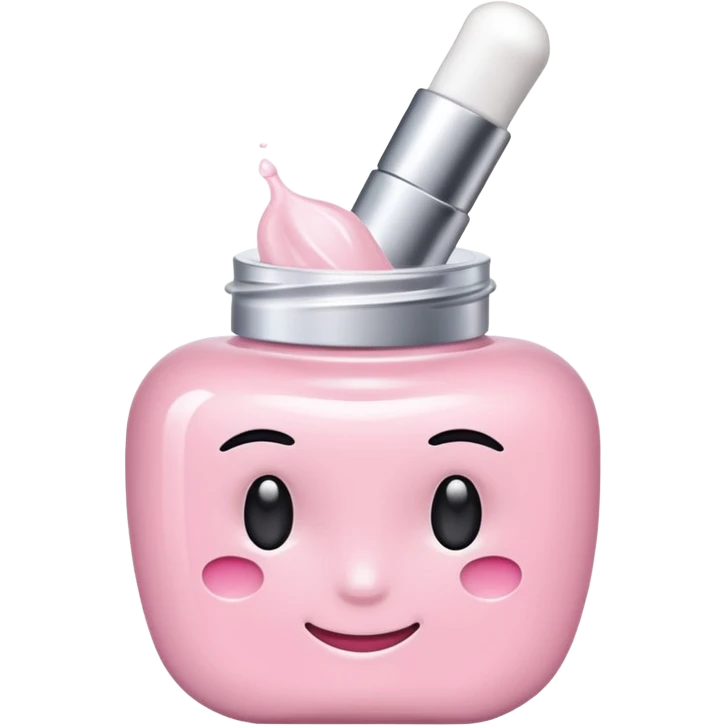 Aesthetic skincare light pink withot a face emoji