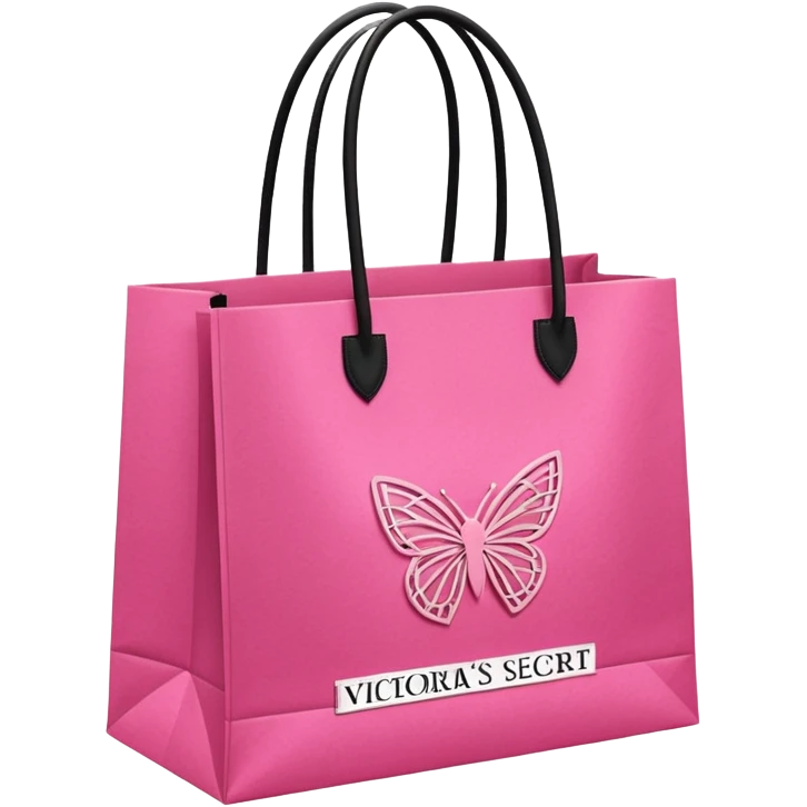 Ultra realistic Shopping bag,  Victoria's Secret  emoji