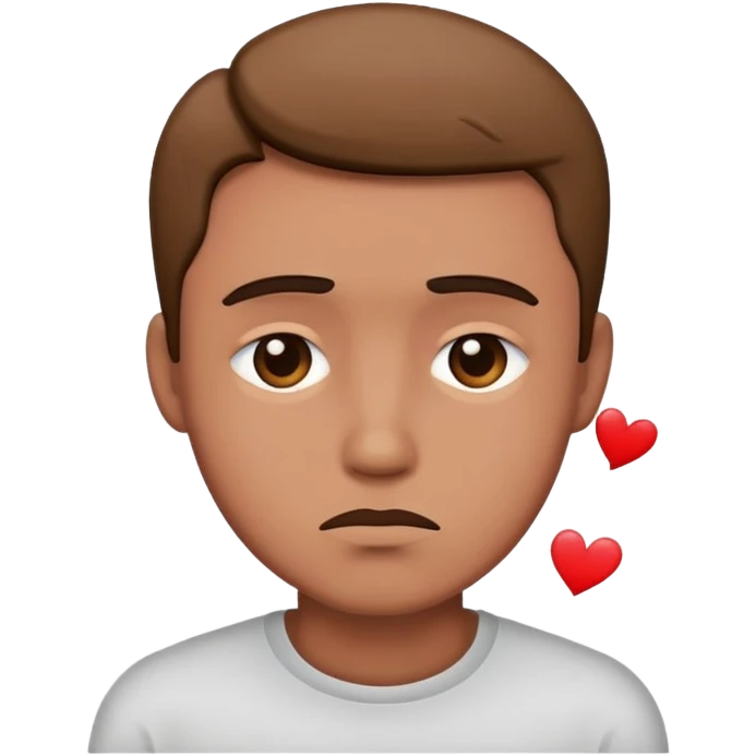 man in love sad emoji