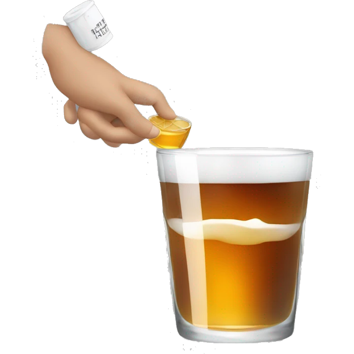white hand holds whiskey drink emoji