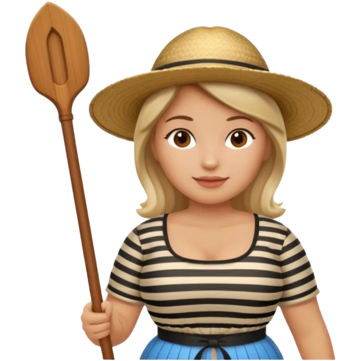 venice gondolier woman fat emoji