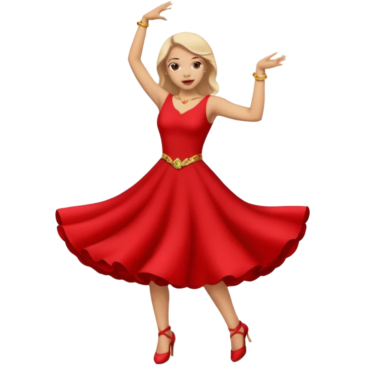 Dancing Person in a red dress emoji