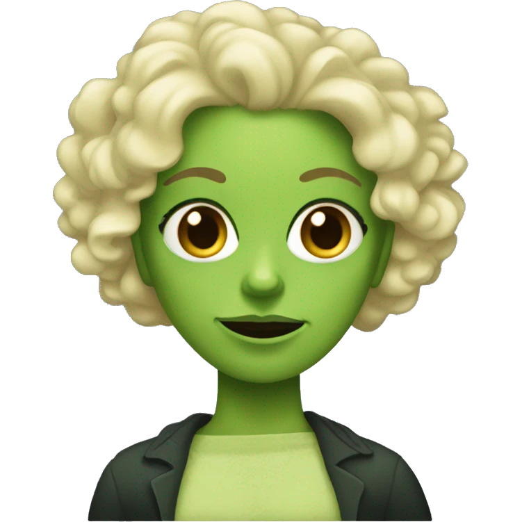 Frankenstein’s monster as a woman with blonde curly hair  emoji