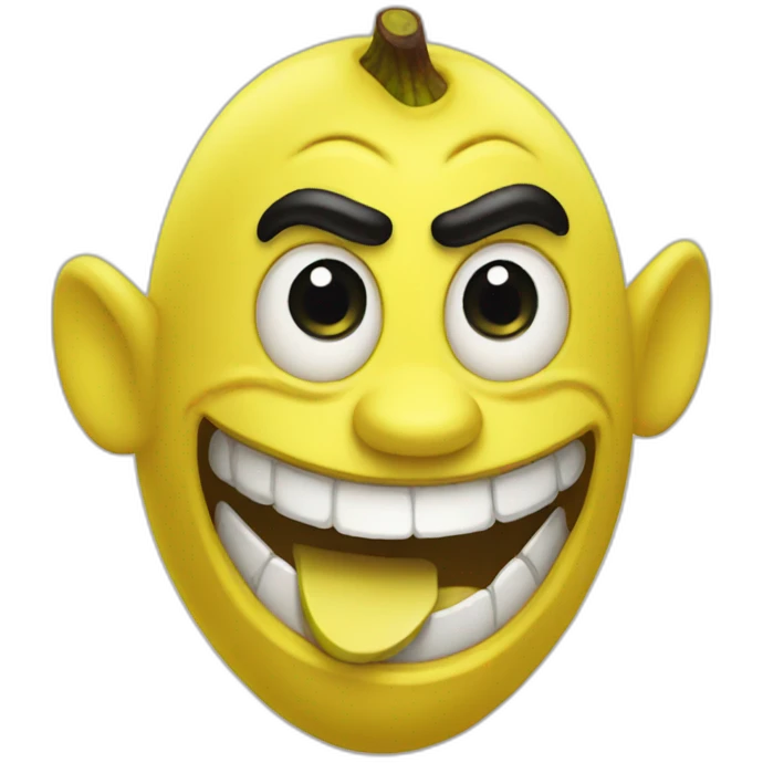 Mad banana emoji