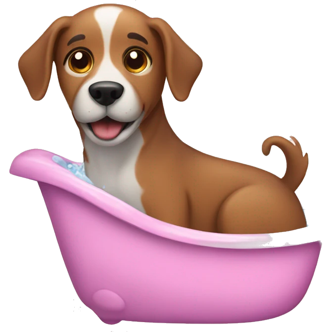 Dog having a bath emoji