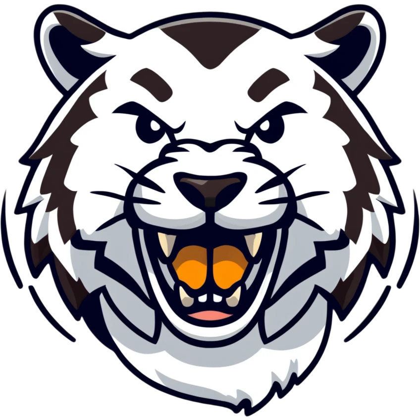 angry tiger face growling emoji
