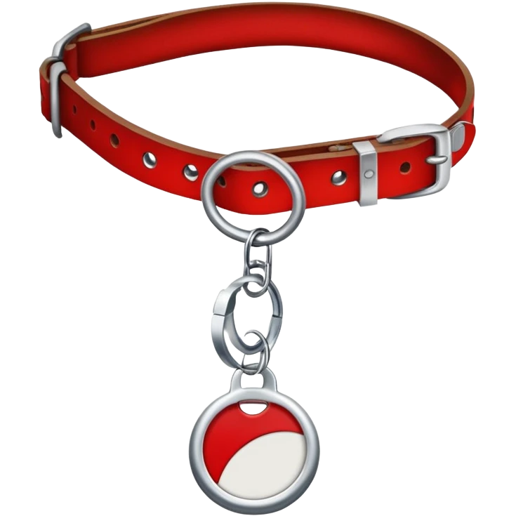Red Collar with tag emoji