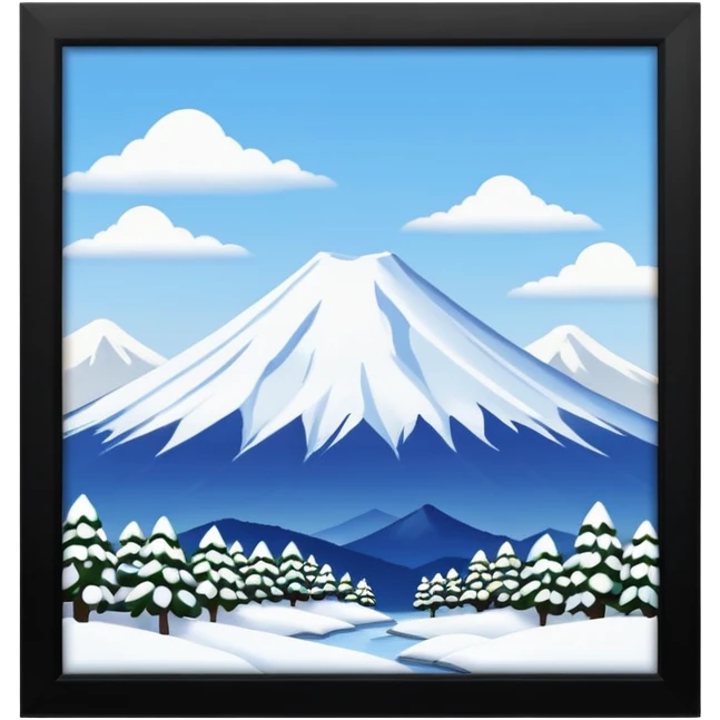 winter mountain tokyo emoji