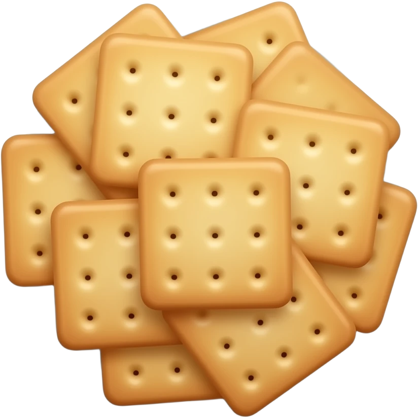 Brown crackers on plate emoji