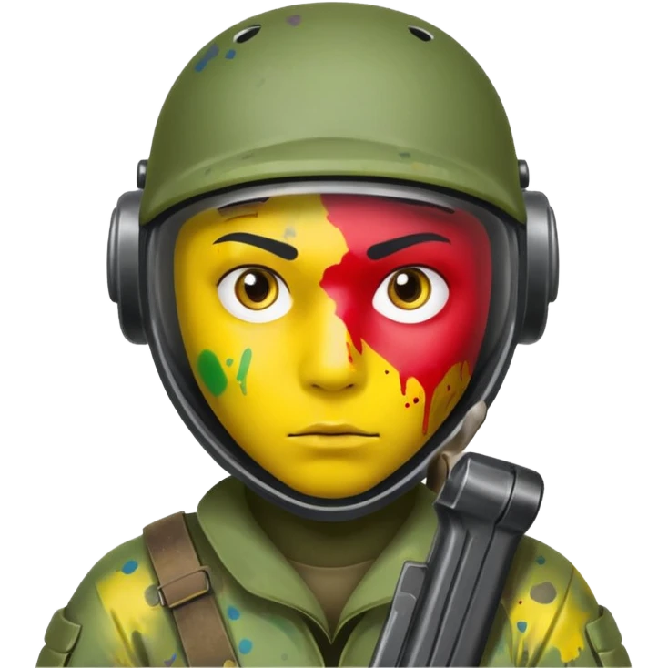 paintball player face emoji