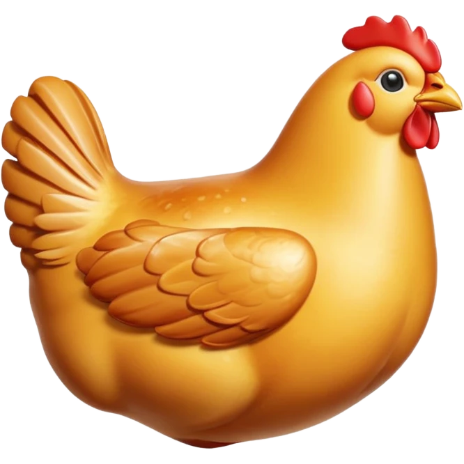 3D glossy chicken breast emoji emoji