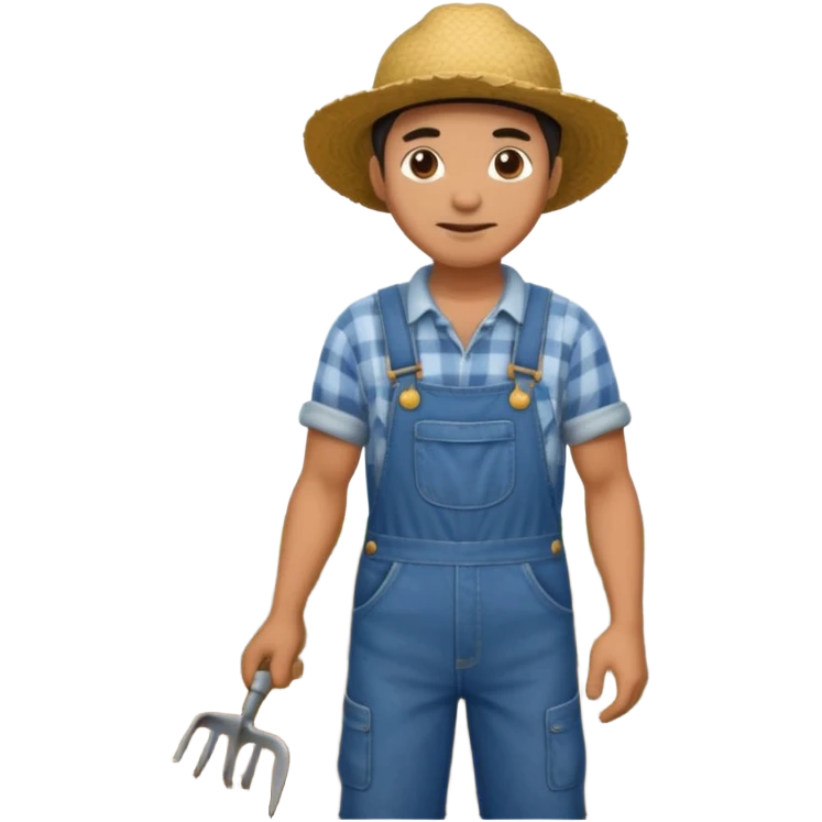 farmer cultivating a field emoji