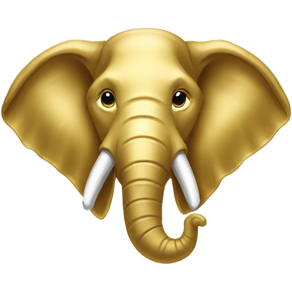 Gold elephant teeth  emoji