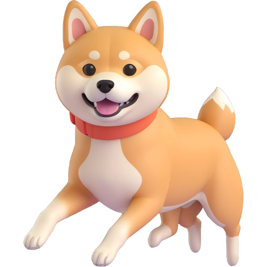 shiba inu running emoji