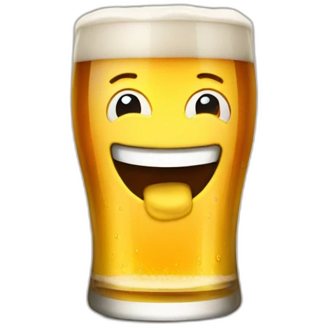 happy man in beer cup emoji