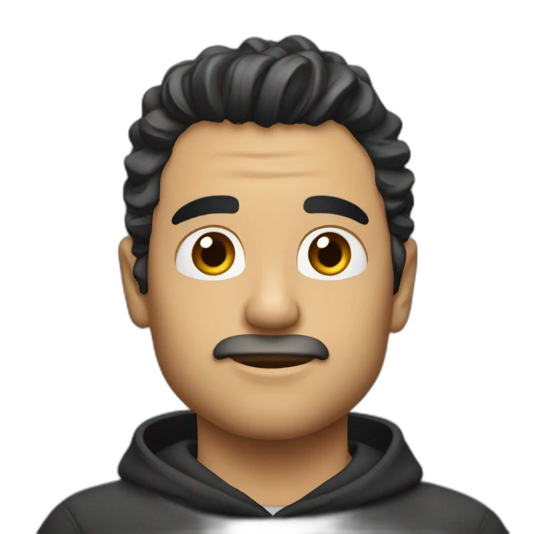 Chico moreno de cabello rizado emoji