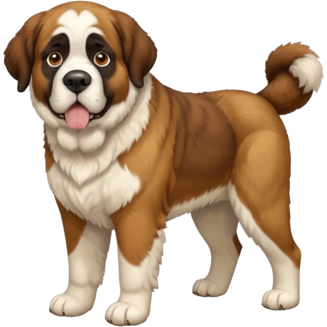 old St. Bernard dog, full body emoji