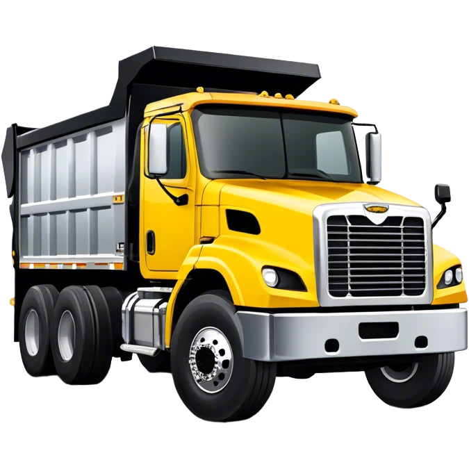 Dump Truck - Freightliner 114SD (Model Year: 2022) (Iconic colour: Yellow with black and silver) emoji