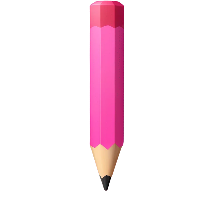 Pink pencil emoji