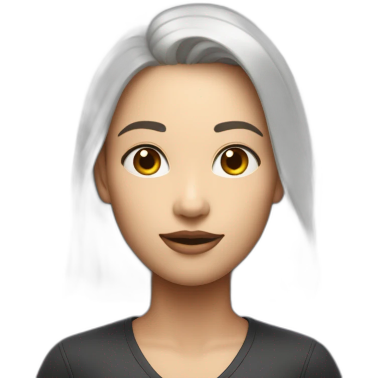 Siri Ai assistant personified. Androgynous. hologram emoji