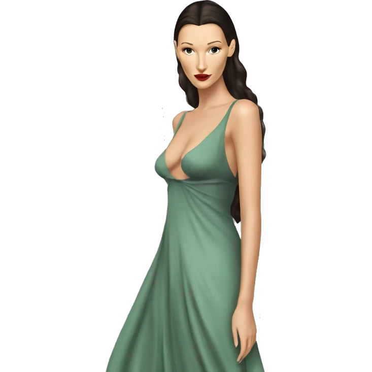 bella hadid long dress emoji