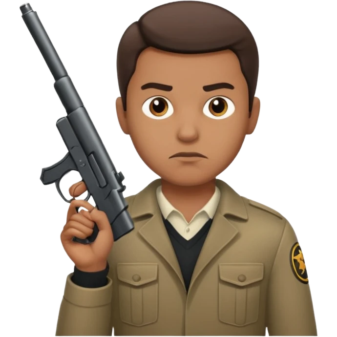 Emoji con arma de hombre emoji