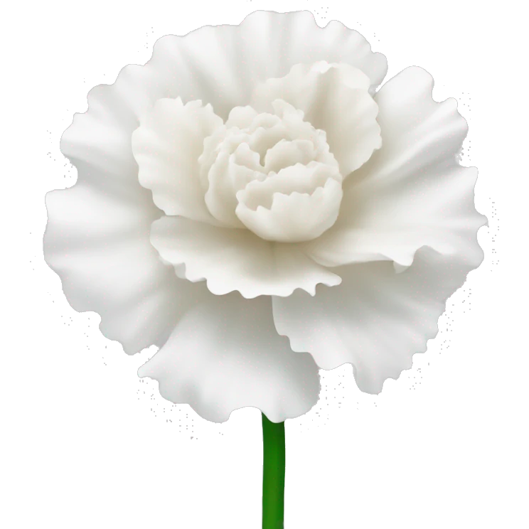 Carnation flower in white  emoji