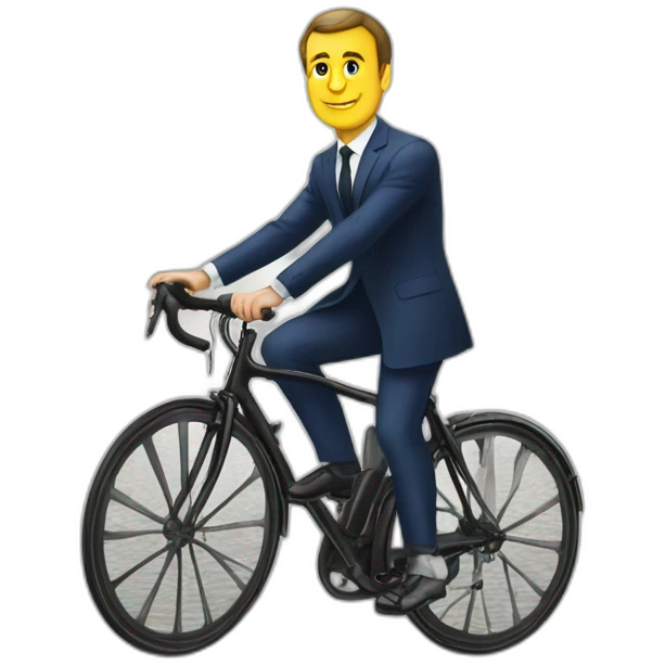 Macron sur velo emoji