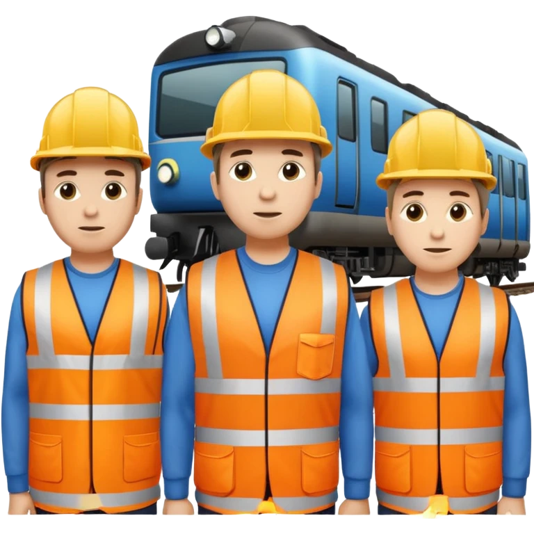 group of railway engineers emoji