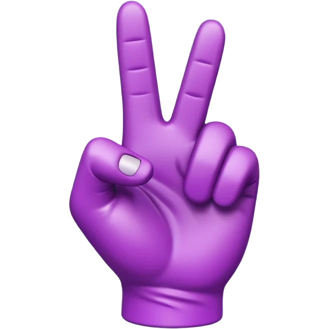 A 3D emoji-style hand pointing up with one finger (☝️), colored entirely in vibrant purple. Smooth, glossy texture, simple shading, no background. emoji