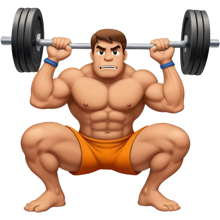 Fred Flinstone squatting 600 lbs emoji