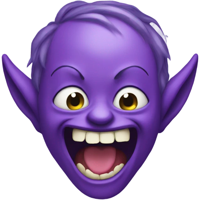 Crying Laughing purple imp emoji