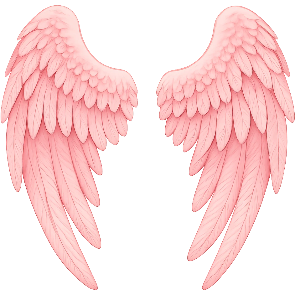 Pink wings, remove background emoji