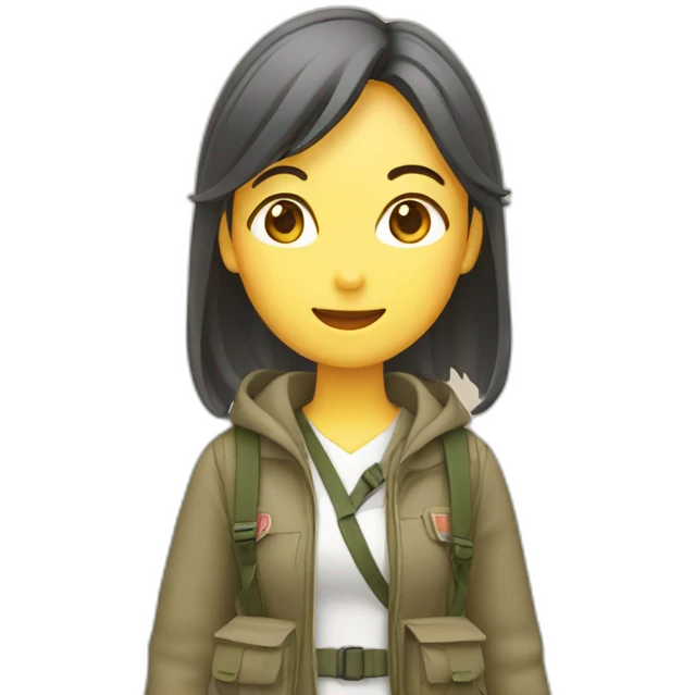 female turist in japan emoji