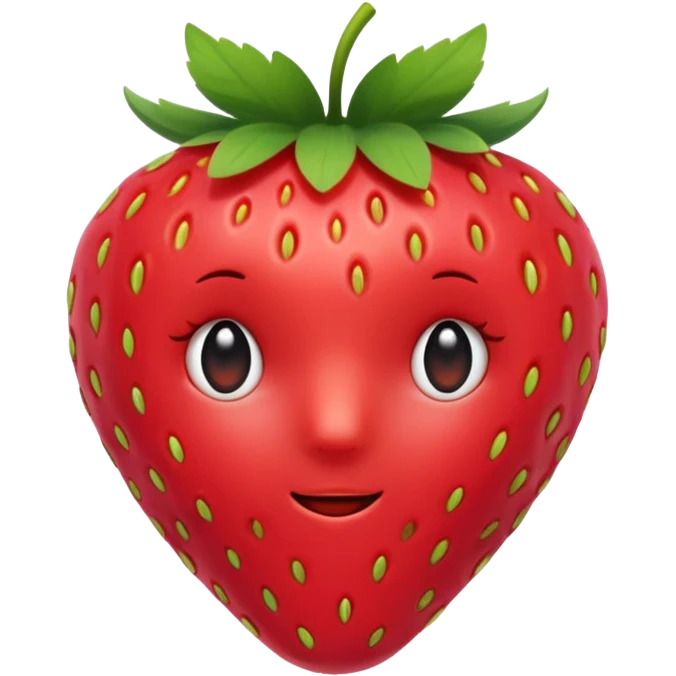 Fresita rosta que la fresa no tenga cara quiero que sea linda y cute  emoji