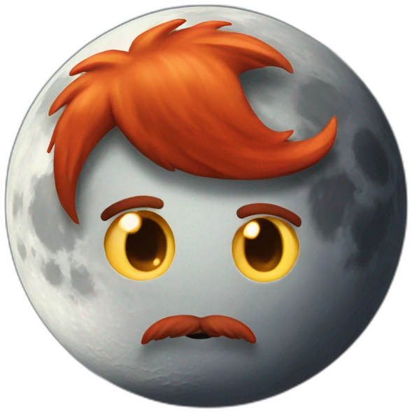 moon with red beard emoji