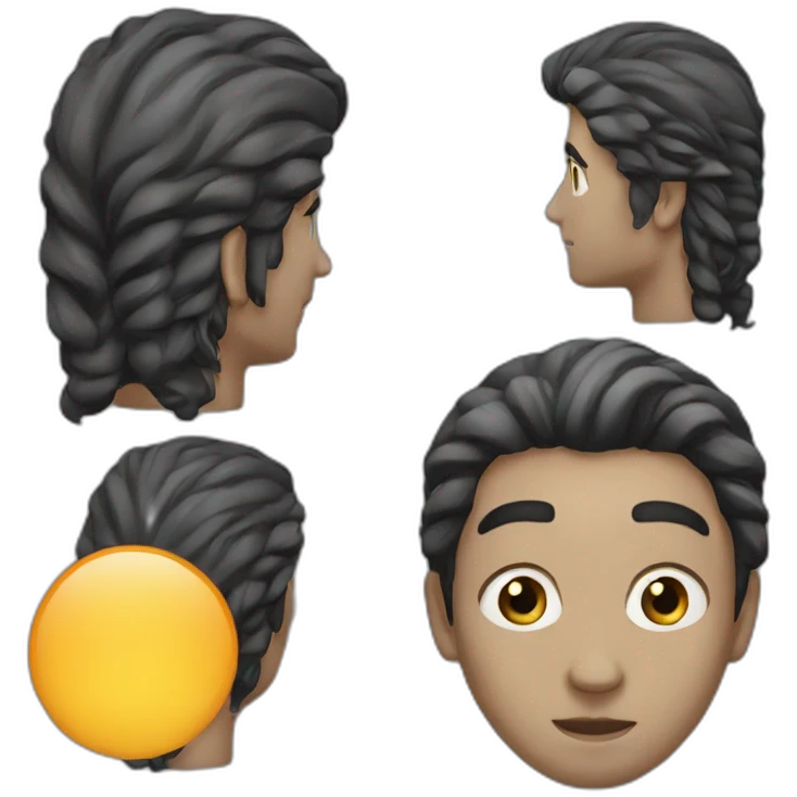 white man with long stright hair emoji