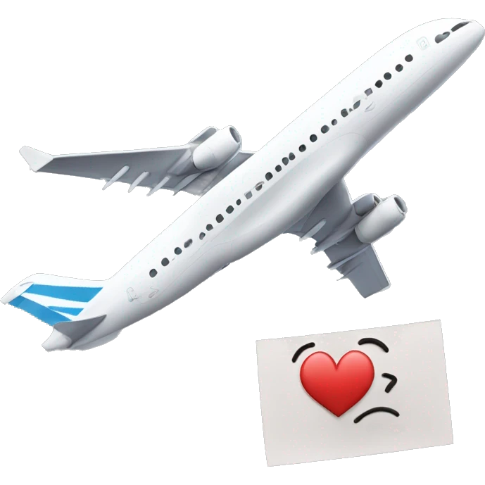 Un avion avec une pancarte ecrit je « t’aime roxane » emoji