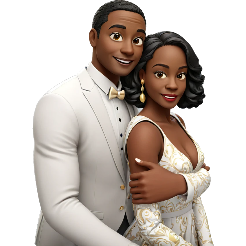 happy couple in formal attire emoji