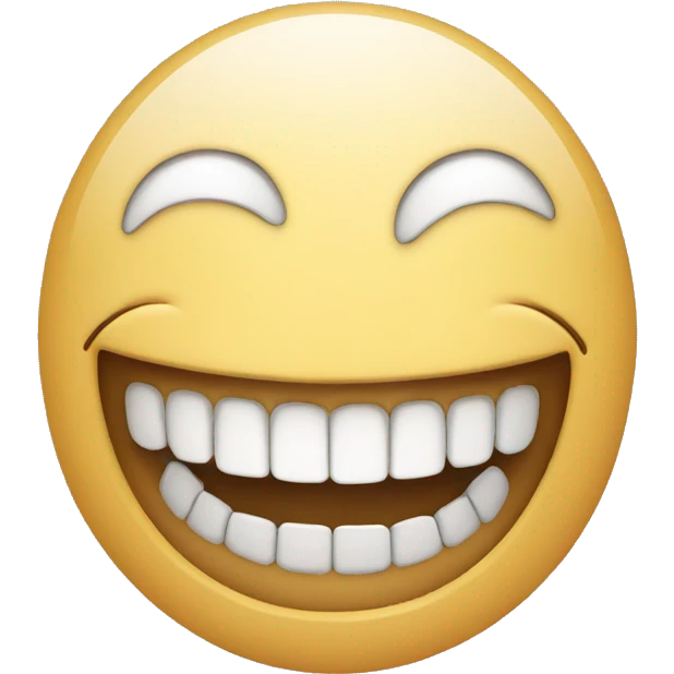 Emoji with a big smile showing teeth emoji