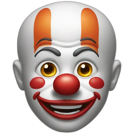 tête de clown emoji